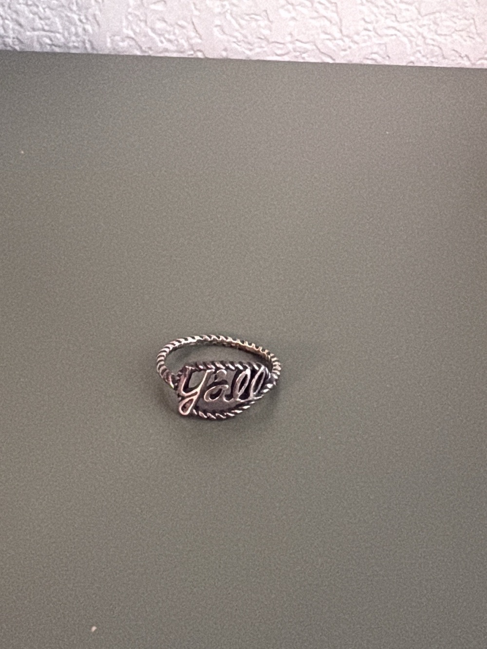 James Avery 'Y'all' Script Ring